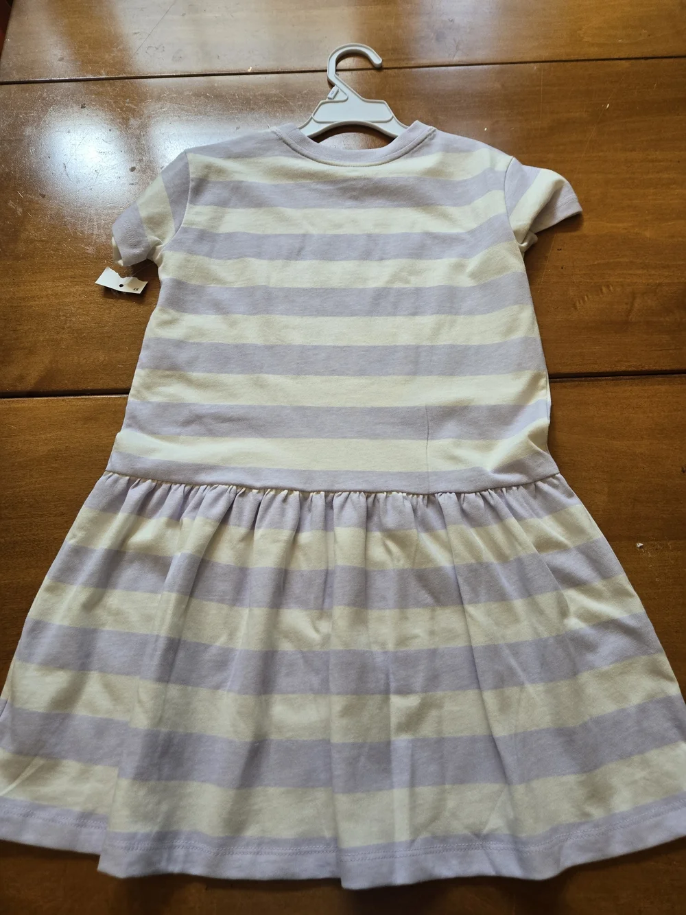 Disney Lavender & Cream Striped Stitch Graphic Dress